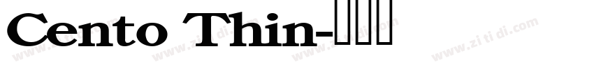 Cento Thin字体转换